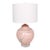 Pink Painted Glass Table Lamp For Sale