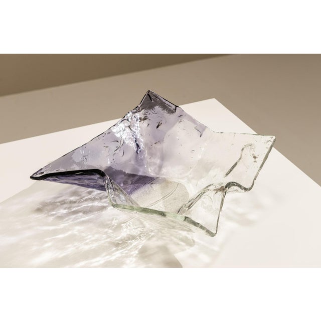 Mod. S502 Bowl in Crystal by Carlo Nason for AV Mazzega, 1970s For Sale - Image 4 of 13