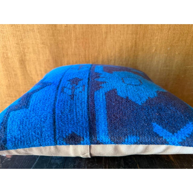 Moroccan Vintage Turkish Wool Medallion Pillow For Sale - Image 3 of 12