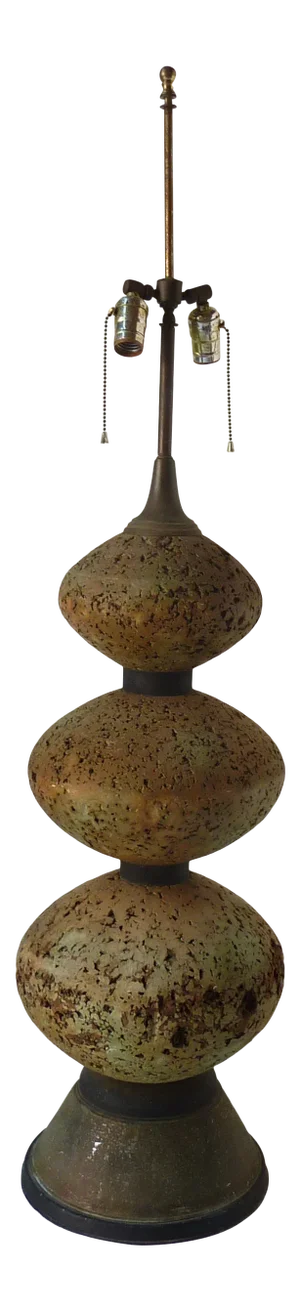 1950s Mid-Century Modern Cork Lamp
