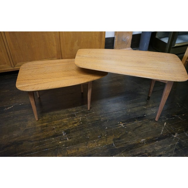 This unique switchblade style end table was attributed to Bertha Schaefer for Singer and Sons. It was purchased by the...