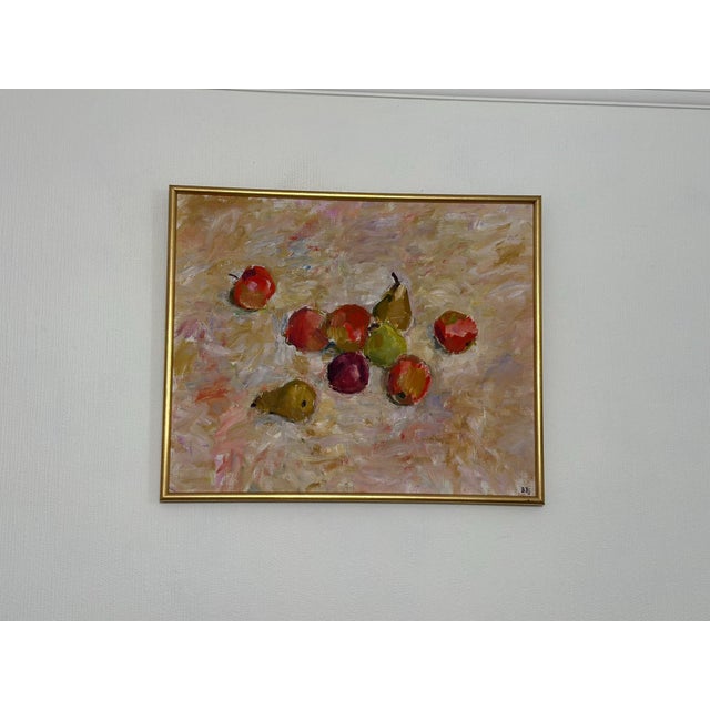 Bente Bjerregaard, Fruit, 1989, Oil on Canvas, Framed For Sale - Image 12 of 18