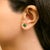 14K Yellow Gold 6x4MM Emerald Shaped Emerald Solitaire Stud Earrings For Sale - Image 4 of 5