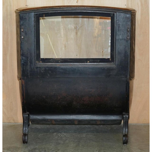 Victorian Brown Leather Carriage Seat Sofa with Royal Armorial Coat of Arms For Sale - Image 17 of 18