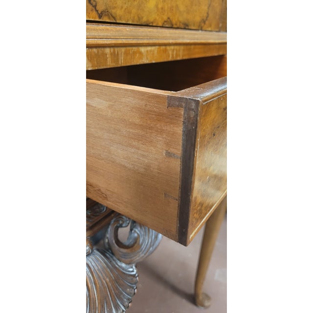 Antique Georgian English Burlwood Bar For Sale - Image 16 of 17