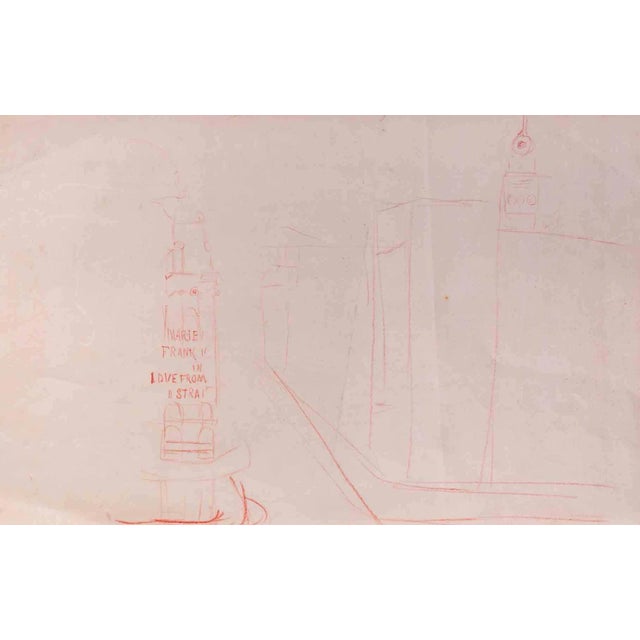 Gustave Bourgogne, Marie Franke, Original Pencil Drawing, Early 20th Century For Sale