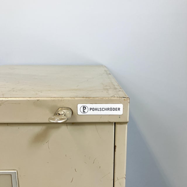 Large Office Cabinet in Painted Steel from Pohlschröder, 1970s For Sale - Image 14 of 15