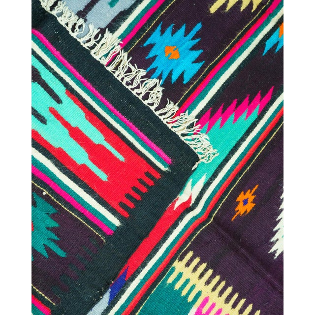 1970s Vintage Eastern European Handwoven Wool Flatweave Rug, 1970s For Sale - Image 5 of 12