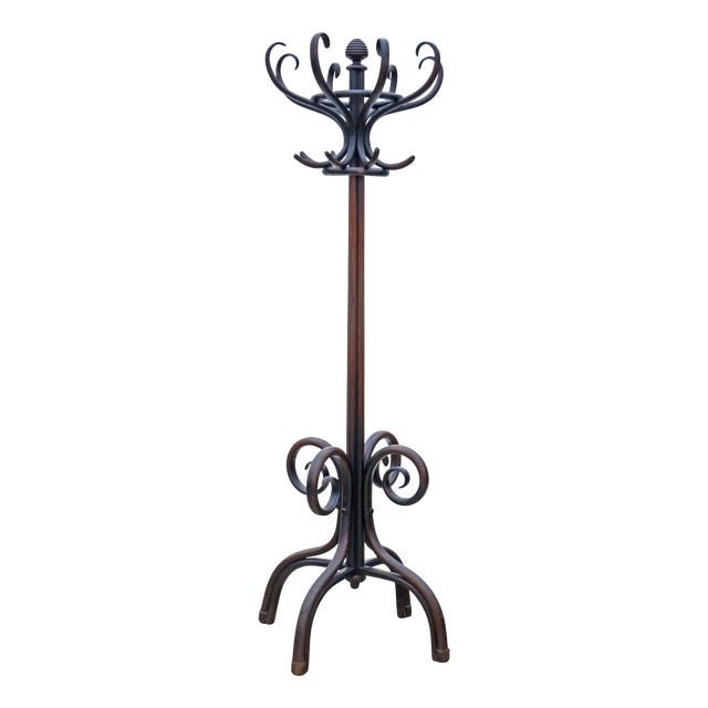 Antique Bentwood Hall Hat and Coat Stand, 1900s For Sale
