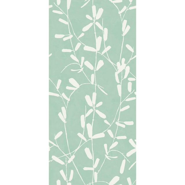Sample - Liripoe Wallpaper by Susan Hable in Green For Sale