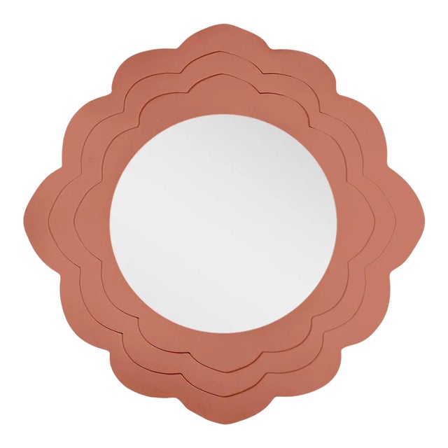 Fleur Home Audubon Magnolia Circle Mirror in Red Earth, 36x36 For Sale