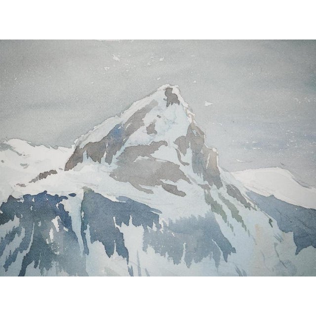 René Leverd, Switzerland, Mont Blanc from Lucerne, Watercolor For Sale - Image 6 of 11