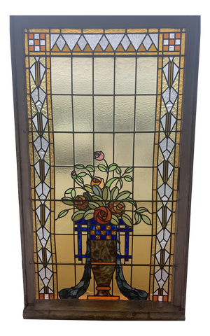 Art Deco Stained Glass Panel