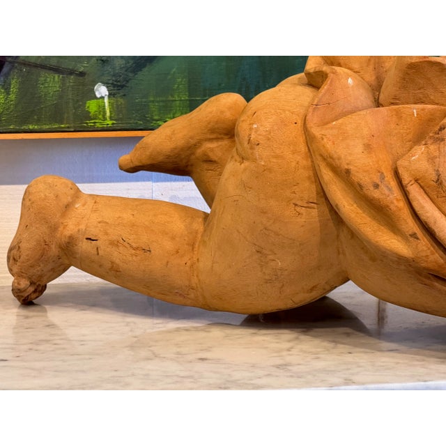 Wood 19th Century Carved Wooden Figure For Sale - Image 7 of 9