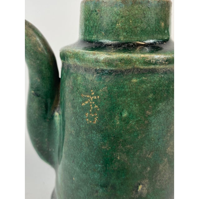 Mid 19th Century Green Glazed Shiwan Ware Winepot For Sale In San Francisco - Image 6 of 9