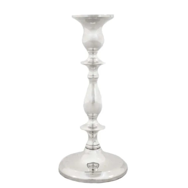 Mid-Century Modern Sterling Silver Candlesticks - A Pair For Sale - Image 3 of 7