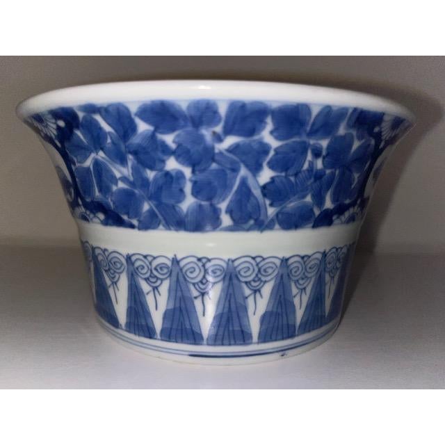 Antique Japanese Blue and White Sake Cup Washing Bowl For Sale - Image 6 of 18
