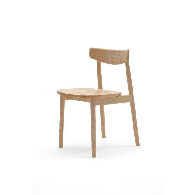 Contemporary Set of Natural Oak Klee Chairs 1 by Sebastian Herkner For Sale - Image 3 of 14
