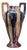 Large French Art Deco Polychrome Flambé Glazed Ceramic Vase with Handles from Elgé, 1940s For Sale