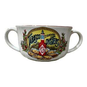1980s Tabasco Brand Oysters Double-Handle Gumbo Bowl - Set of 4