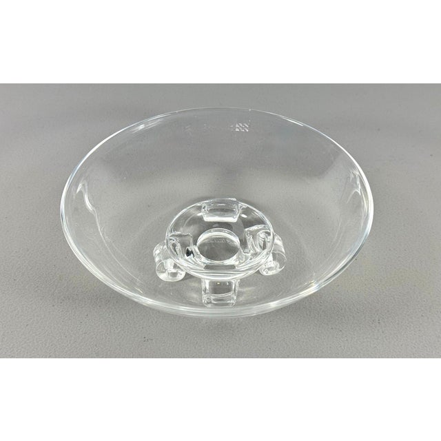 Vintage Steuben Crystal "Low Footed" Centerpiece Bowl by John Dreves (C. 1940s) For Sale - Image 4 of 8