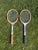 Pair of Colorful Vintage Wooden Tennis Rackets For Sale - Image 11 of 12