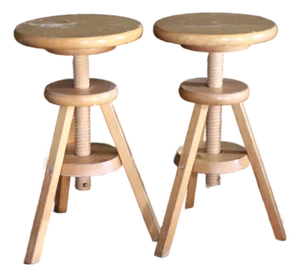Vintage Adjustable Screw Stools