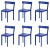 Galta Chairs in Blue Oak by Kann Design, Set of 6 For Sale