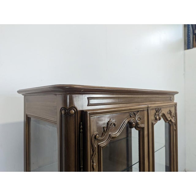 Louis XV Style Cherrywood Display Cabinet For Sale - Image 4 of 7