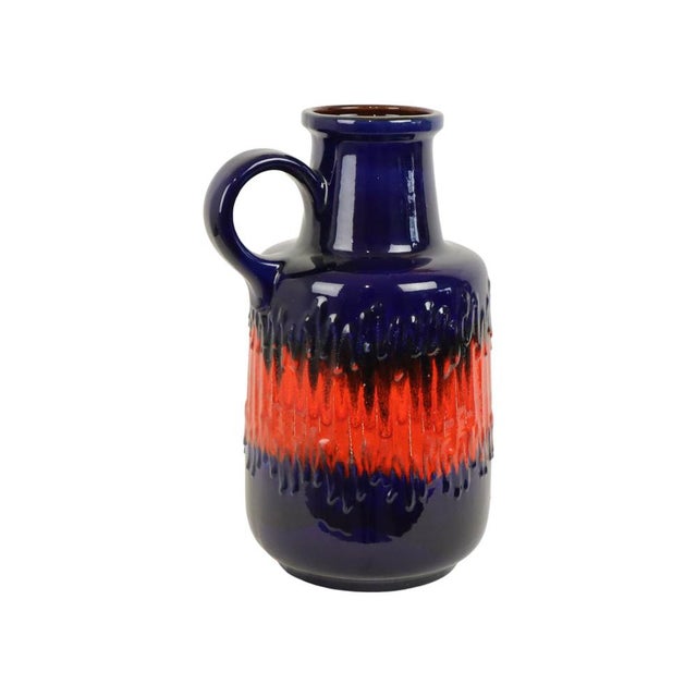 1970s Vintage West German Vase in Fat Lava from Scheurich Keramik, 1960s For Sale - Image 5 of 8