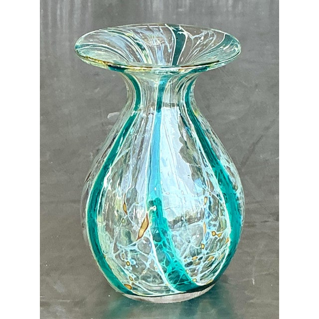 Vintage Mdina Malta Glass Vase For Sale In West Palm - Image 6 of 10