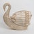 1970s Lucite Provence Rattan Swan Basket For Sale - Image 4 of 7