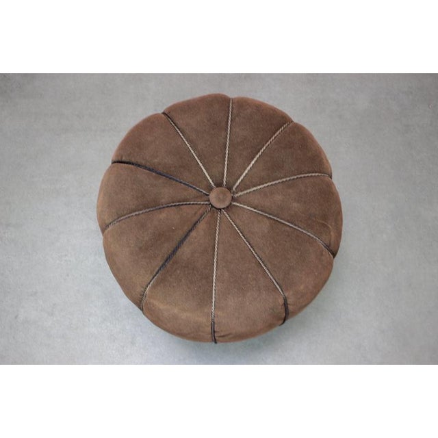 1950s Upholstered Ottoman by Jindřich Halabala, Former Czechoslovakia, 1950 For Sale - Image 5 of 5