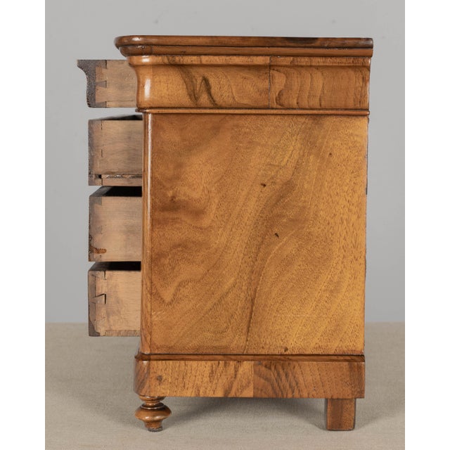Wood French Louis Philippe Miniature Walnut Commode Circa 1820-1840 For Sale - Image 7 of 9