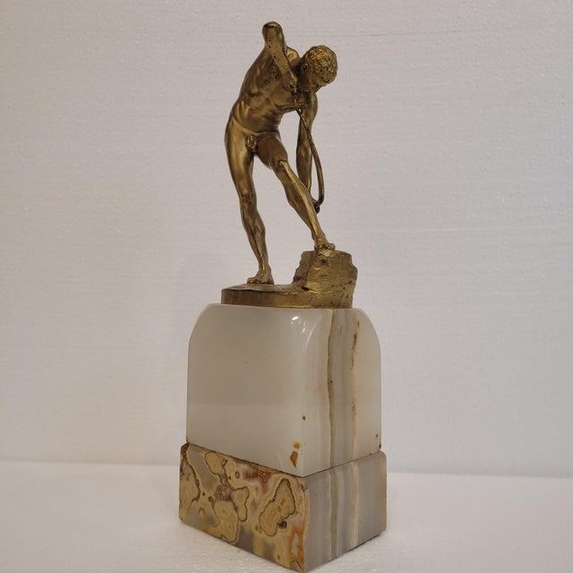 Otto Lessing, Arquero, Bronze and Onyx For Sale - Image 6 of 18