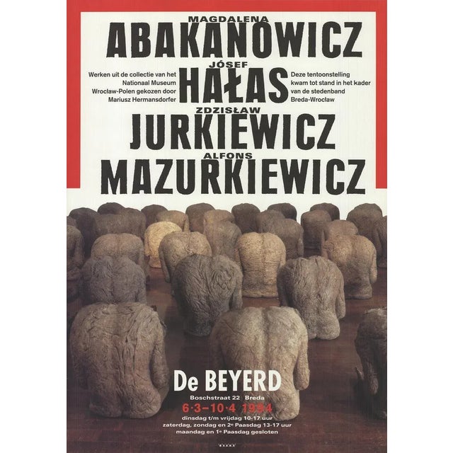 1994 Magdalena Abakanowicz 'Works from the collection of the National Museum Wroclaw-Poland' Contemporary Neutral Offset Lithograph For Sale - Image 4 of 4