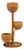 Italian Bamboo and Rattan Plant Holder, 1950s For Sale