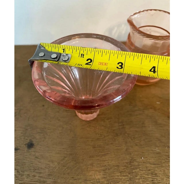1970s Small Pink Glasses Trio - Set of 3 For Sale - Image 4 of 8