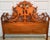 Art Nouveau Antique Art Nouveau Hand Carved Mahogany Queen Size Headboard For Sale - Image 3 of 7