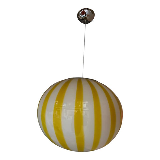 Italian Swirling Multicolors Pendant Sphere by Simoeng For Sale - Image 7 of 7