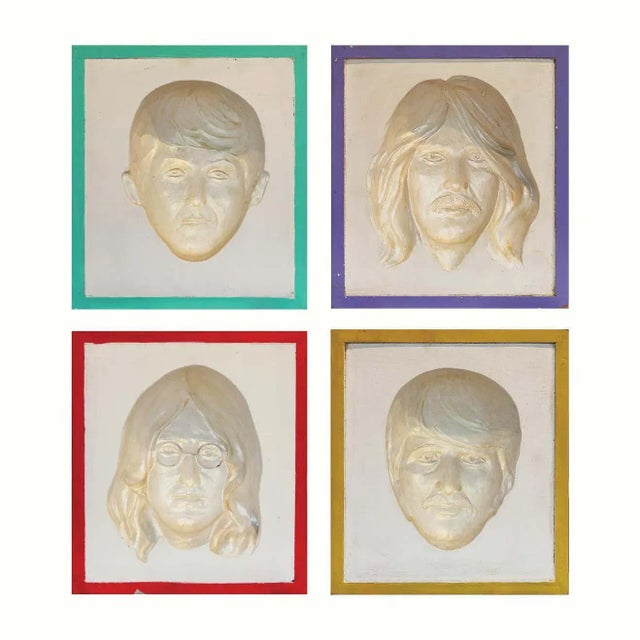 21st Century Set of 4 Realistic Optical Illusion Cast Stone Portraits of the Beatles by David Adickes For Sale - Image 13 of 13