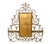 Mid 20th Century Mid-Century Italianate Gilt Iron Etegere Wall Mirror W/ Shelves For Sale - Image 5 of 8