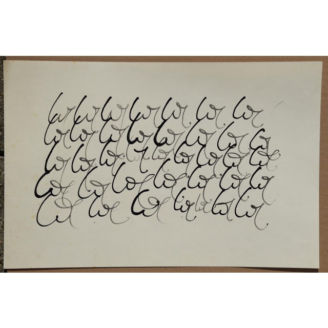 Sabine Ebel 1945 Oldenburg – 2015 ibid. ‘Script Forms, Ciphers’, [c. 1967-70] Ink brush on light cardboard - unframed -...
