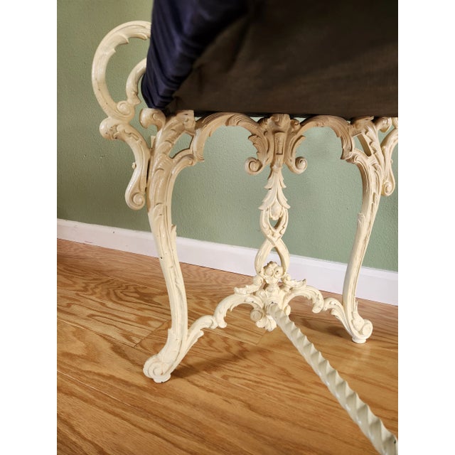 Mid 20th Century Neo-Classical Cast Alloy Bench For Sale - Image 4 of 11