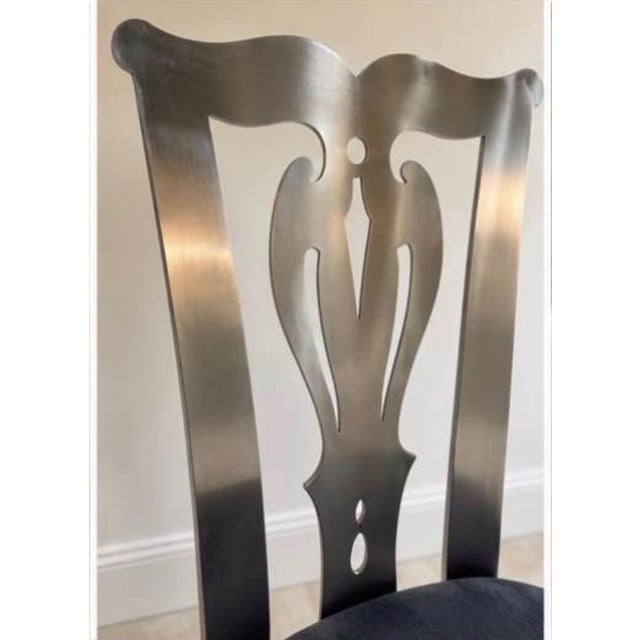 Postmodern Vintage Design Institute of America (Dia) Chrome Dining Chairs – Set of 6 For Sale - Image 3 of 7