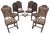 Renaissance Revival Carved Oak with Grapes Castle Dining Chairs, 19th Century, Set of 6 For Sale