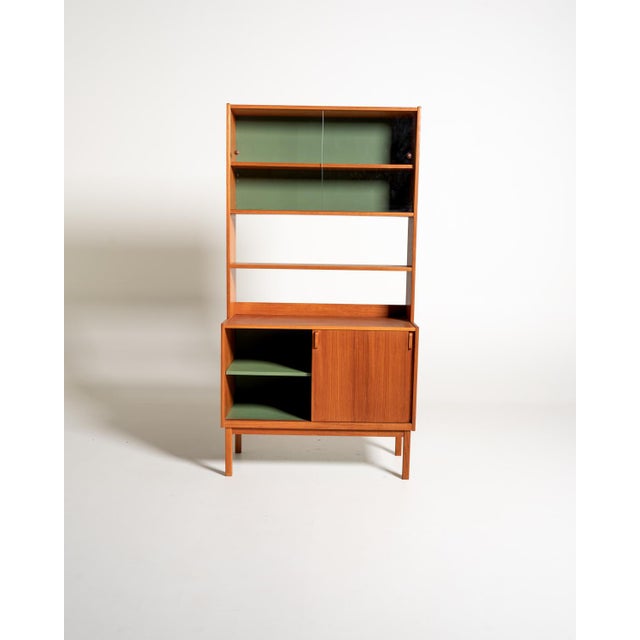 1960s Bookcase with Glass Cabinet by Bertil Fridhagen for Bodafors, 1960s For Sale - Image 5 of 10