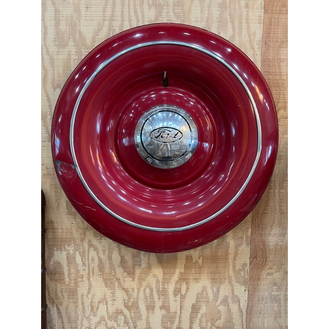 1930s 1936 Ford Cabriolet Rumbler Spare Tire Cover-Deluxe Accessory For Sale - Image 5 of 5