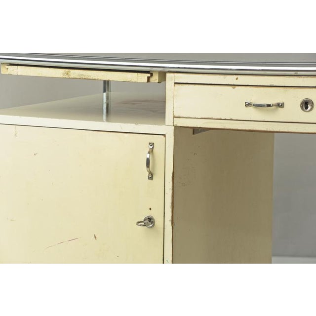 Large Vintage German Steel Tube Desk, 1950 For Sale - Image 16 of 18
