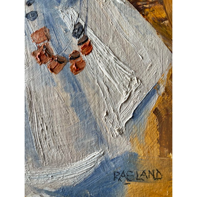 Original oil on board by acclaimed American artist Bob Ragland (1938–2021). Executed in 2006, this expressive portrait is...